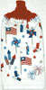 kitchen hand towel with fireworks 