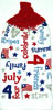 4th of July hand towel