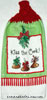 kiss the cook hanging hand towel
