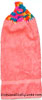 Melon color hand towel with Bikini print yarn top