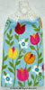 tulips kitchen hand towel for spring