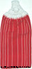 red towels with white stripes