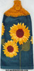sunflowers on kitchen hand towel