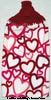 open hearts valentine towel