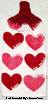 large hearts valentine hand towel