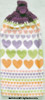 pastel hearts valentine kitchen hand towel