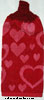 valentine hand towel with hearts