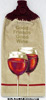 good wine with good friends kitchen towel