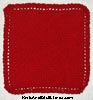 red cotton dish cloth