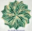 shaded green petal swirl cotton dish cloth