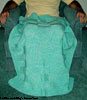 green basket weave lap robe