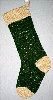 Balsam Green and Lace Christmas Stocking