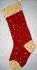 Cranberry and Lace Christmas Stocking