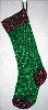 green sock with multi top, heel and toe