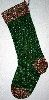 Victorian Gold and Green stocking with multi color top