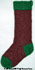 burgundy and green jewels Christmas stocking
