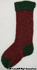 burgundy and green victorian Christmas stocking