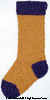 gold and purple jewels Christmas stocking