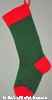 Green Christmas Stocking with red trim