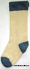 ivory stocking with ountry blue trim