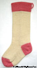ivory stocking with country rose trim