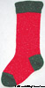 red-gree-silver sparkle yarn Christmas Stocking