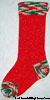 red-multi-silver sprakle yarn Christmas Stocking
