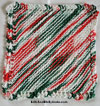 mistletoe ombre color cotton dish cloth