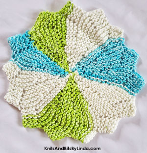 mod stripe yarn cotton dish cloth