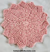 petal dishcloth in Pink Twist yarn