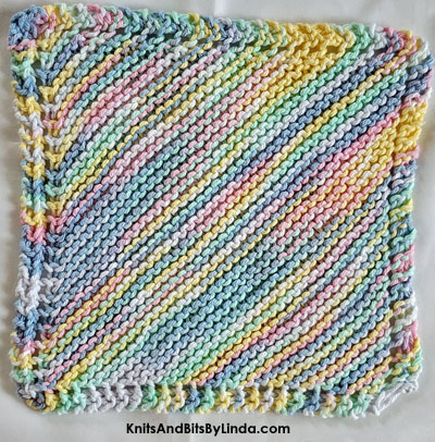 pretty pastels knit cotton dish cloth