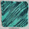 teal ombre cotton knit dish cloth