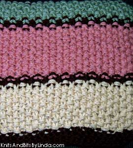 stripe 2 moss stitch lap blanket