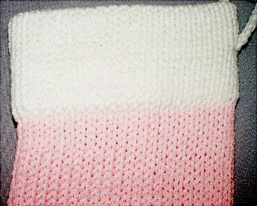 Baby White & Pink  Christmas  Stocking