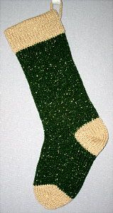 Balsam Green  & Lace Christmas Stocking