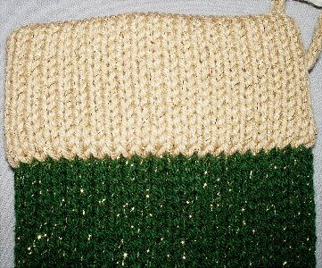 Balsam Green and Lace tea-dyed look Christmas Stocking