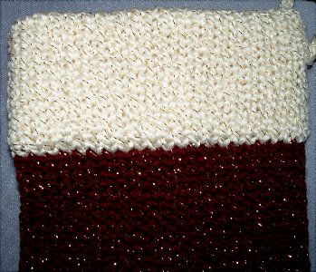 Golden Burgundy & Ivory Christmas Stocking