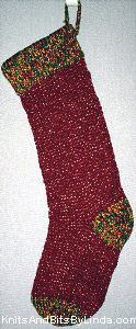 Burgundy Jewels & Multi Christmas Stocking