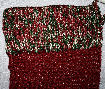 Victorian Burgundy and multi Christmas Stocking