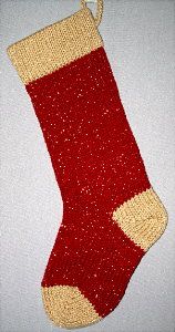 Cranberry & Lace Christmas Stocking
