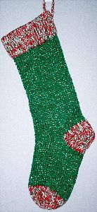 green 2 stocking with multi 2 trim