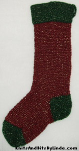 victorian burgundy and green full view Christmas stocking