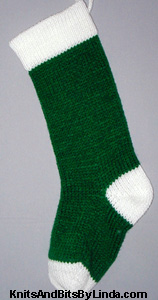 Paddy Green withe White trim Christmas Stocking