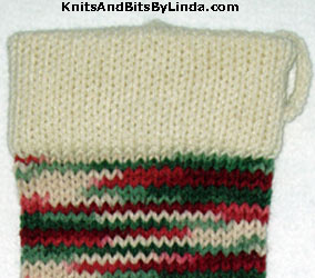 holly & ivy sock with ivory trim