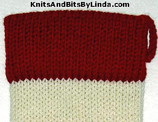 ivory sock with burgundy trim