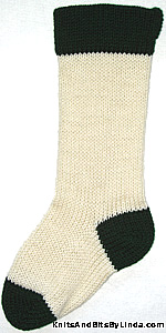 ivory stocking with hunter trim