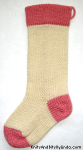 ivory sock with rose pink cuff, hee, toe