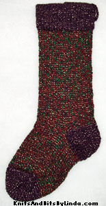 multi 2 and purple jewels Christmas stocking full-view