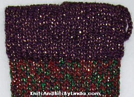multi 2 and purple jewels Christmas stocking close-up