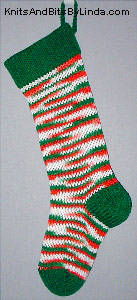 Multi Christmas Stocking w/Paddy Green trim